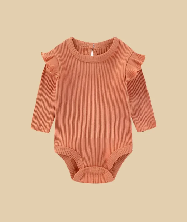 Orange Ribbed onesie